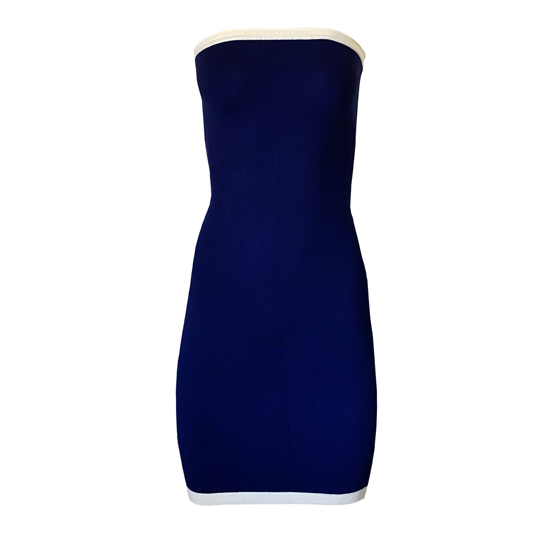 LILY NAVY BLUE MIDI KNIT DRESS TOUCH BY ADRIANA CAROLINA LILY NAVY BLUE MIDI KNIT DRESS TOUCH BY ADRIANA CAROLINA